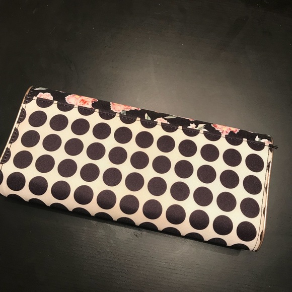 Pink & Black Floral/Polka Dot Clutch, Aldo - Picture 3 of 4